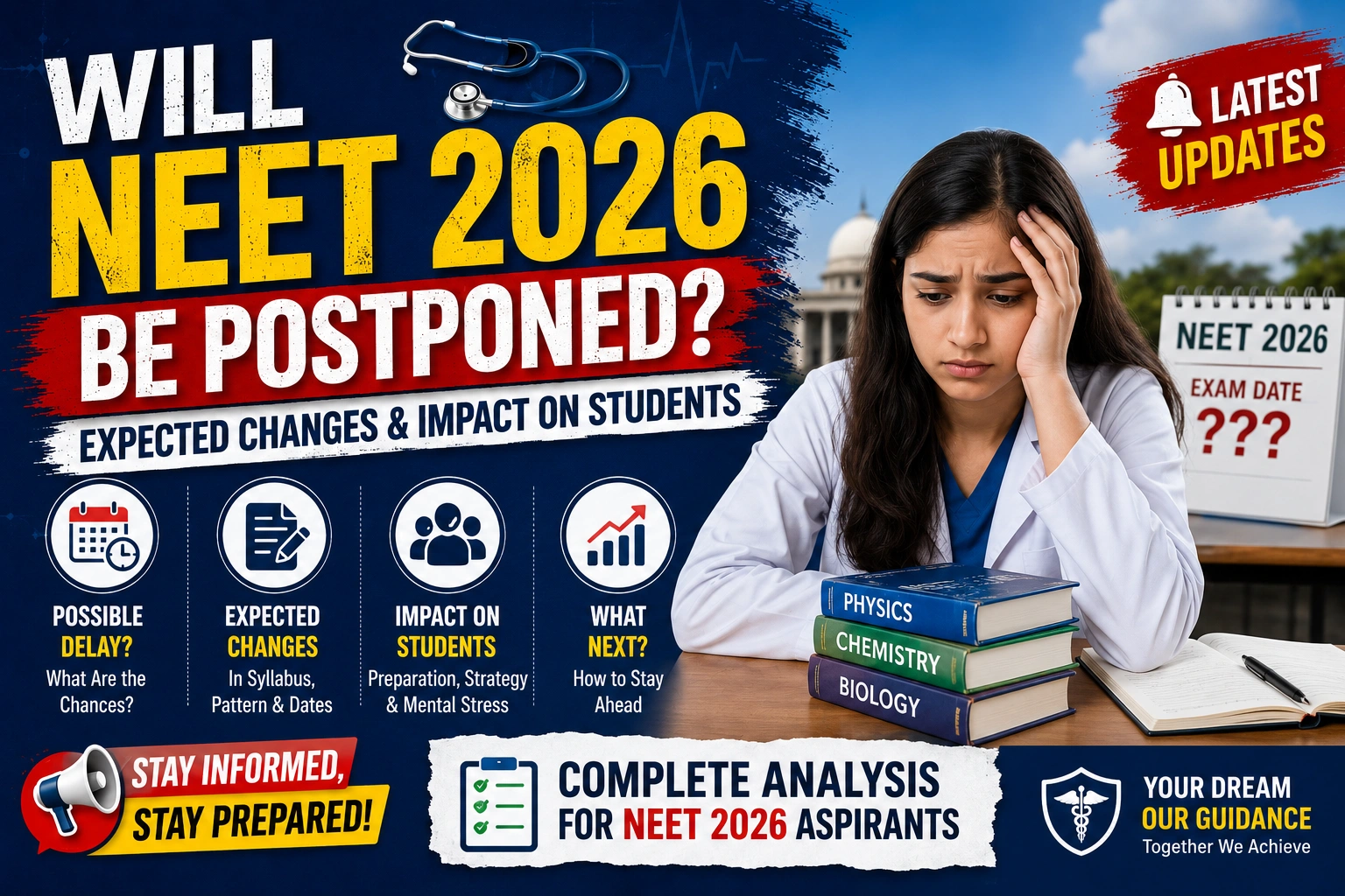 Will NEET 2026 Be Postponed? Expected Changes & Impact on Students